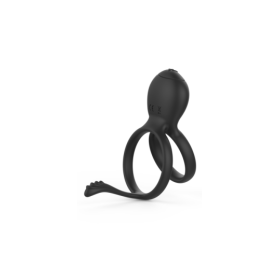 PEPIN, Cockring à double anneaux dans un silicone médical doux avec 1 mode de vibration 